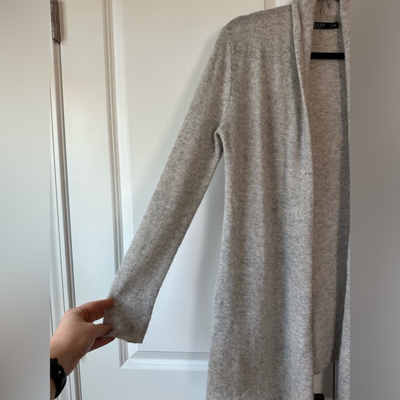 Lusso Cashmere Women’s Open Front Cardigan Light Gray (Size XS) - Picture 3 of 8
